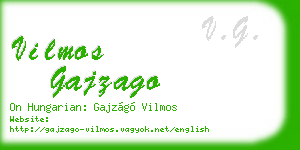 vilmos gajzago business card