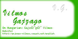vilmos gajzago business card
